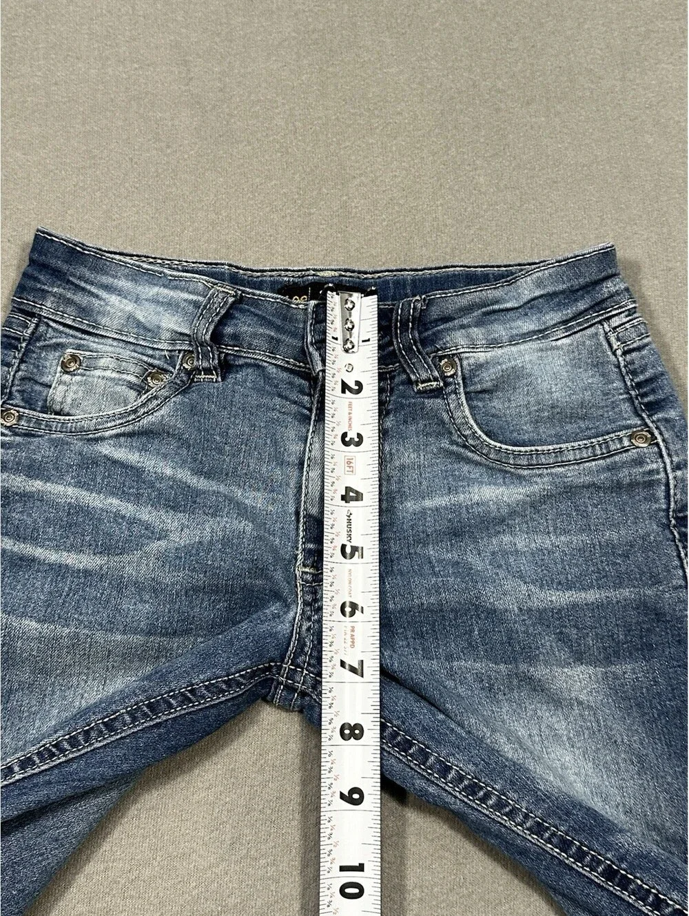 Lee Girls Skinny Fit 22x18 Straight Leg Jeans Size 6 Blue Stretch Denim